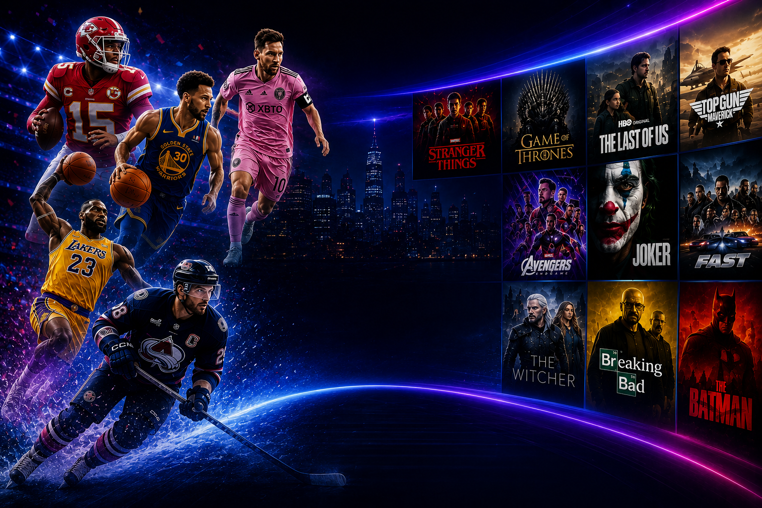 Smarton TV live sports, movies, series, and compatible devices